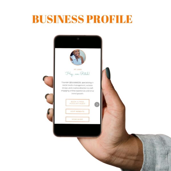 e-business card with a business / personal profile